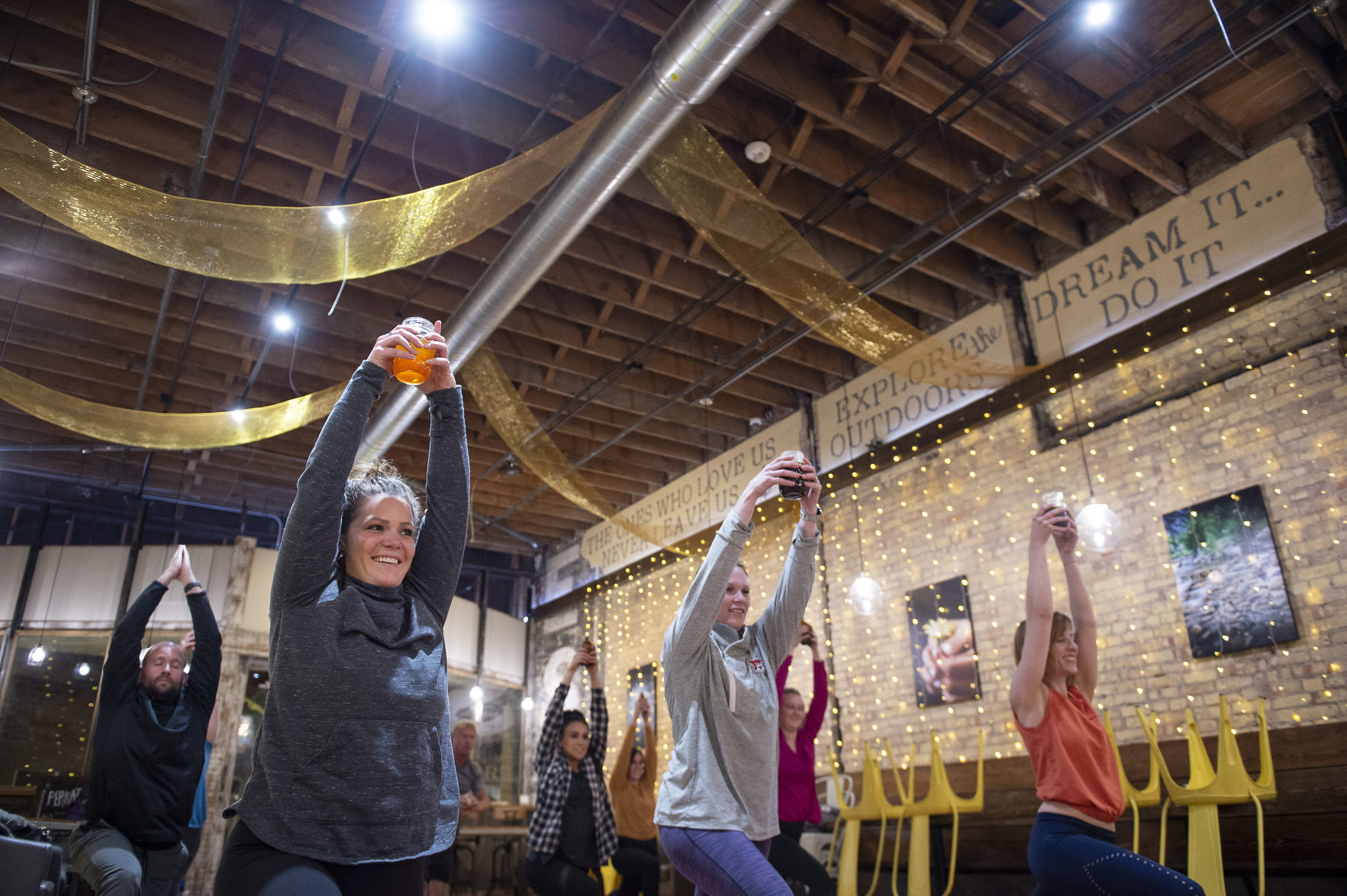 Beer Yoga at Yellow Brick Cafe
